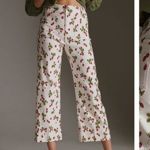 Anthropologie Maeve The Colette Pants Strawberry